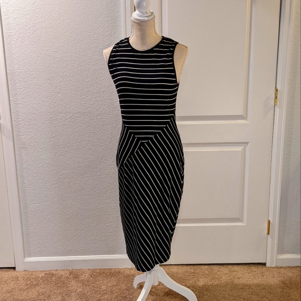 Massimo tank style black and white dress